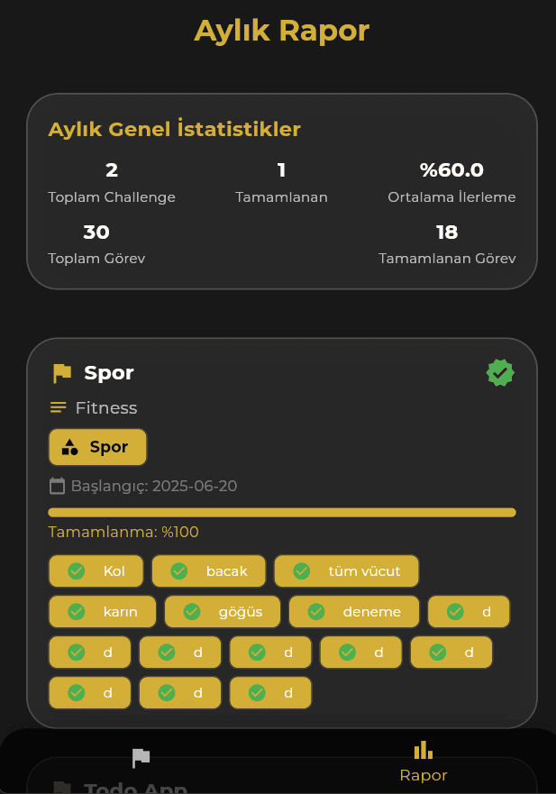 15 Günlük Challenge Uygulaması - Screenshot 3