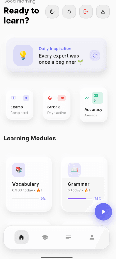 Sınırsız AI Destekli İngilizce Öğrenme Uygulaması - Screenshot 2