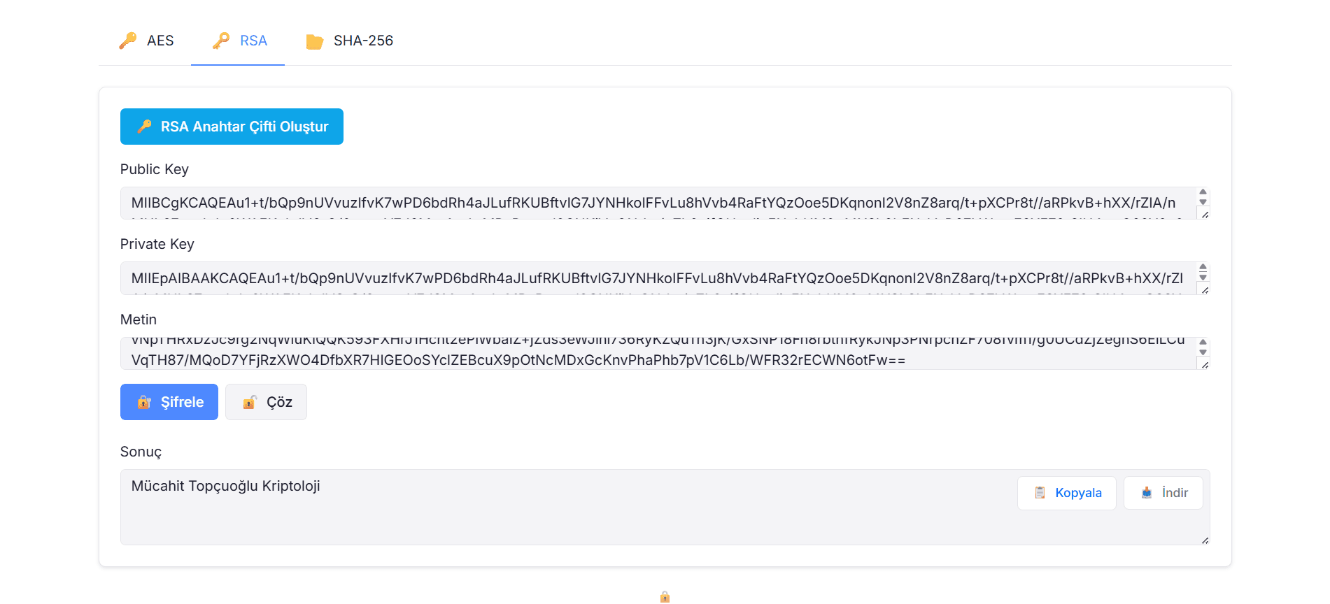 Kriptografi Uygulaması - Screenshot 4