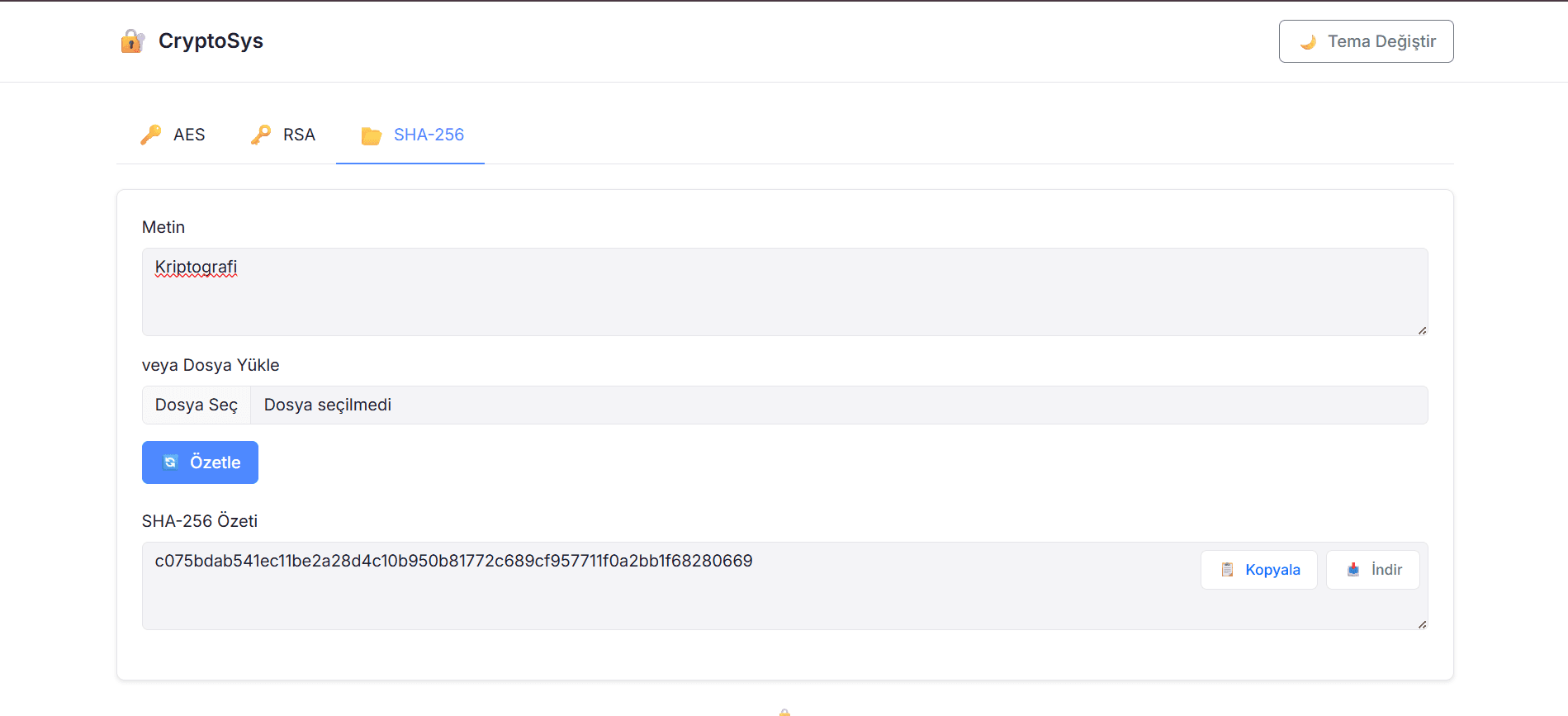 Kriptografi Uygulaması - Screenshot 5