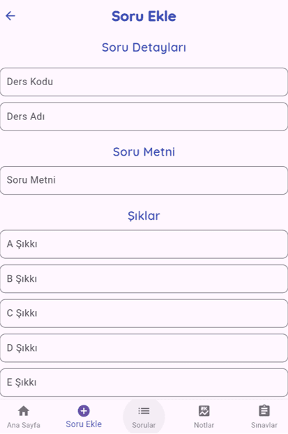Dinamik Mobil Sınav Uygulaması - Screenshot 5