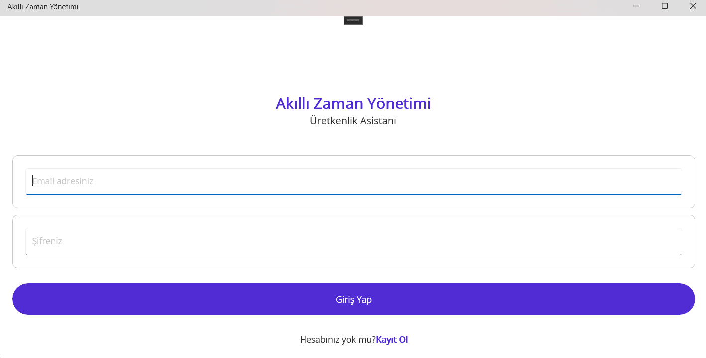 Akıllı Zaman Yönetimi Asistanı - Screenshot 1