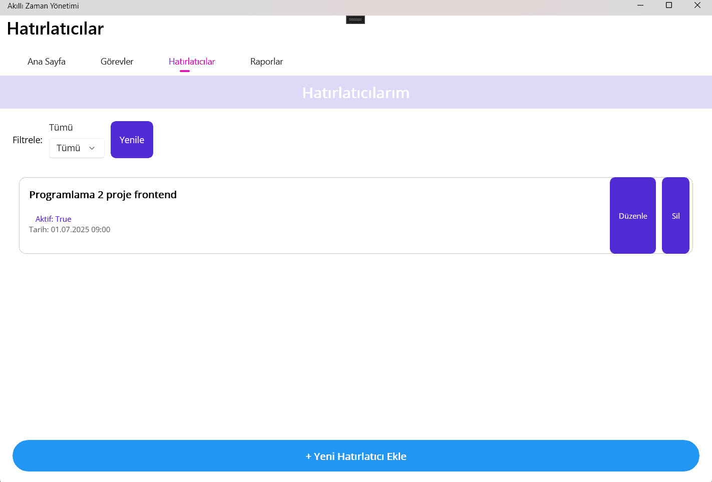 Akıllı Zaman Yönetimi Asistanı - Screenshot 8